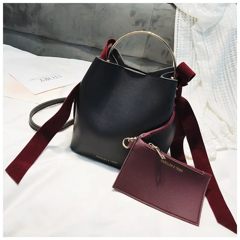YASICAIDI Women Handbag Fashion Women Bucket Crossbody Female Bags Chain Mental Handle Ladies bag Casual Tote Bag For Women 2018