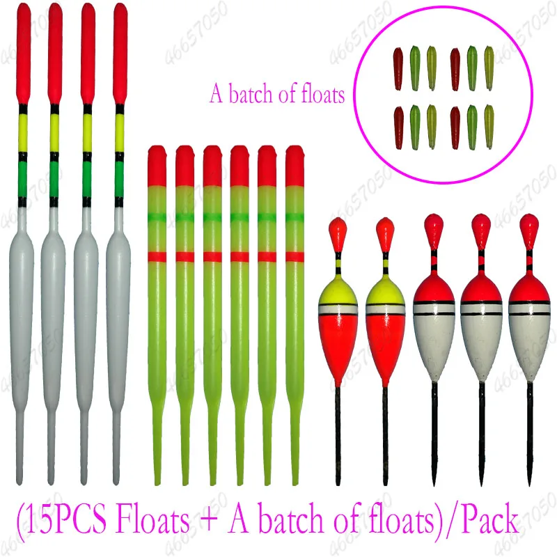 15 шт./лот набор поплавков для рыбалки деревянный смешанный размер цветной поплавок Буй для рыболовных аксессуаров - Цвет: 39-1