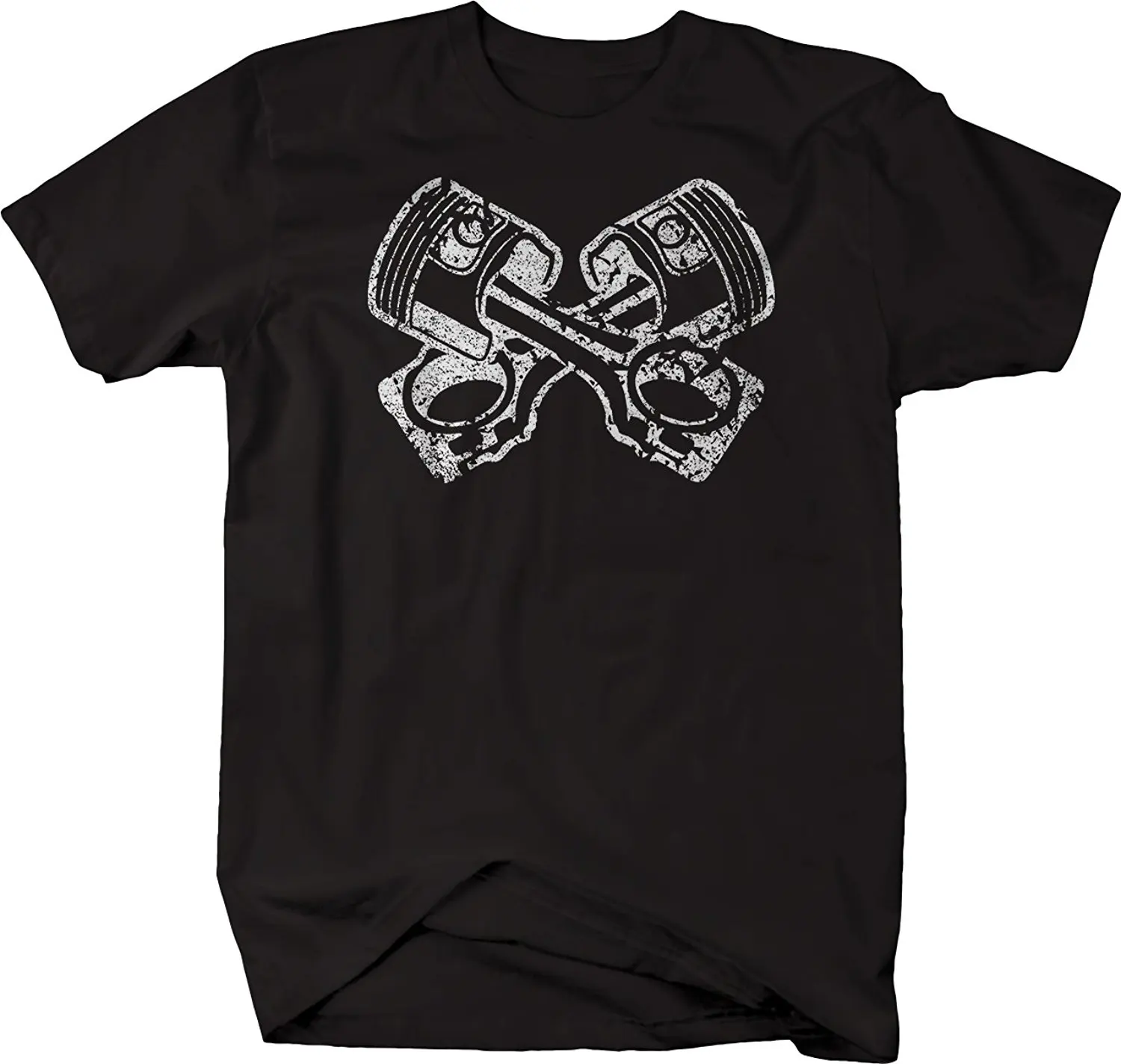

2019 Summer Cool Men Tee Shirt Crossed Pistons Mechanic Garage Engine T-shirt Funny T-shirt