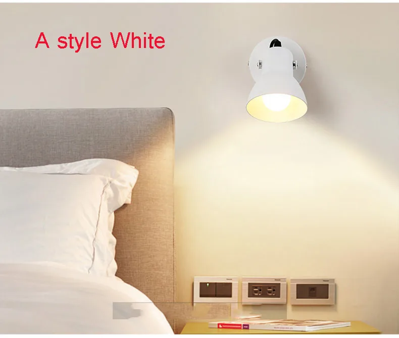 Скандинавский современный минималистичный прикроватный светильник для спальни креативный коридор Проходное крыльцо офисное исследование кафе настенный светильник регулируемый Бра