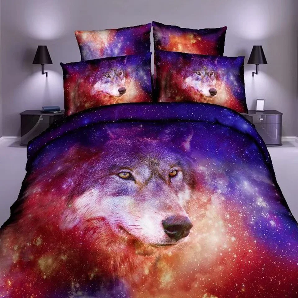 

Wongsbedding 3D Wolf Animal Duvet/quilt Cover Bedding Sets 3PCS Twin Full Queen King Size Sale