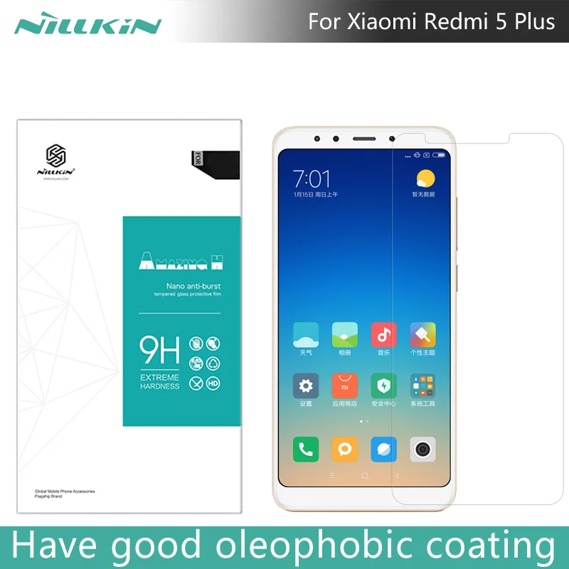 

Tempered glass For Xiaomi Redmi 5 Plus NILLKIN Amazing H Anti-Explosion Tempered Glass Screen Protector For Redmi 5 Plus 5.99"