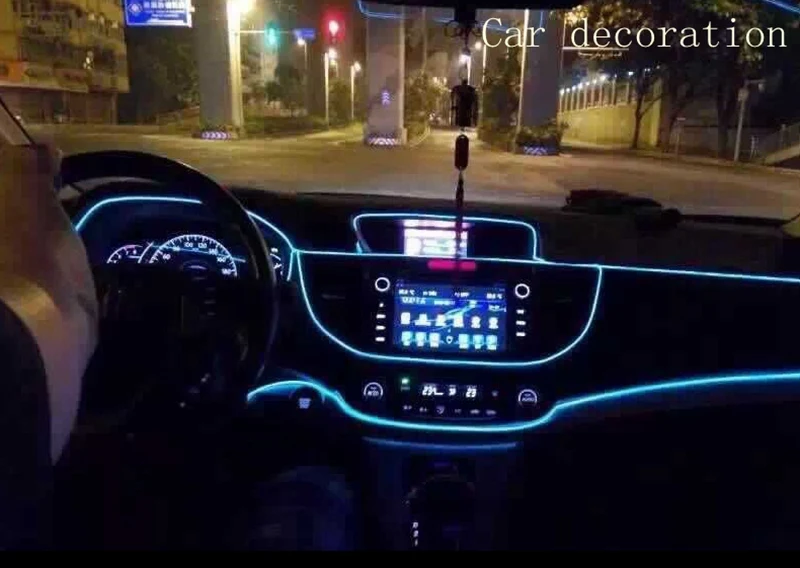 Звуковая активированная Гибкая EL провод с неоновым светом Танцевальная вечеринка декоративная лампа для автомобиля неоновый светодиодный светильник веревочная трубка Водонепроницаемая светодиодная лента 1-10 м