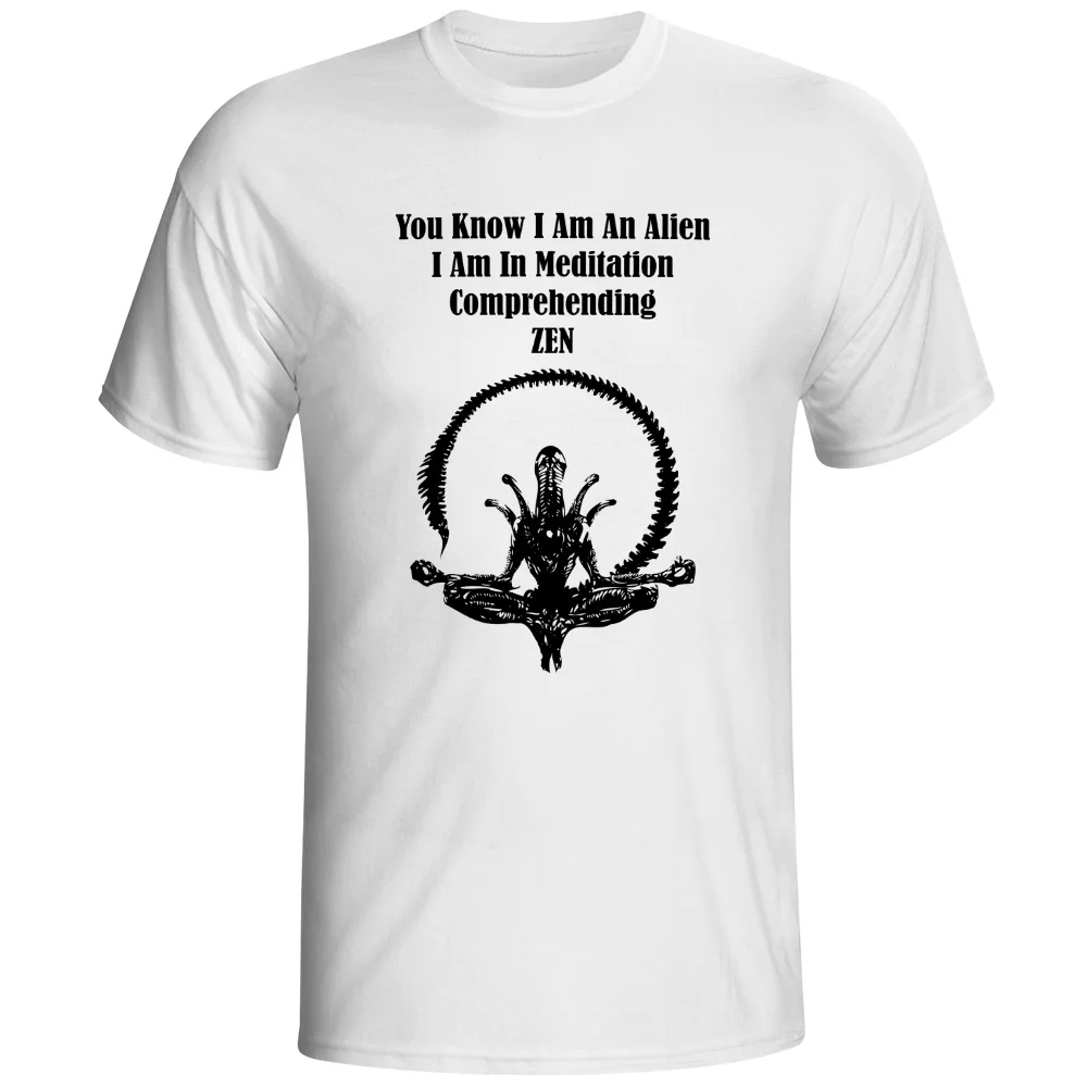 Alien's Zen Short Sleeve Printed T shirt Cool Fashion Punk Design T