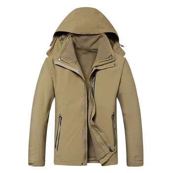 

2018 Top Quality big Size 7XL 8XL 9XL Waterproof Windproof Outwear Jacket Professional Warm 2 in one Winter Jacket Men Parkas