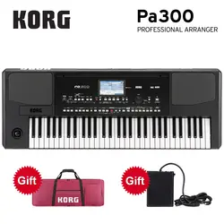 [Tax-Free] Korg PA300 61-Key Professional Arranger клавиатура цветной сенсорный дисплей с универсальной устойчивой педалью и сумкой