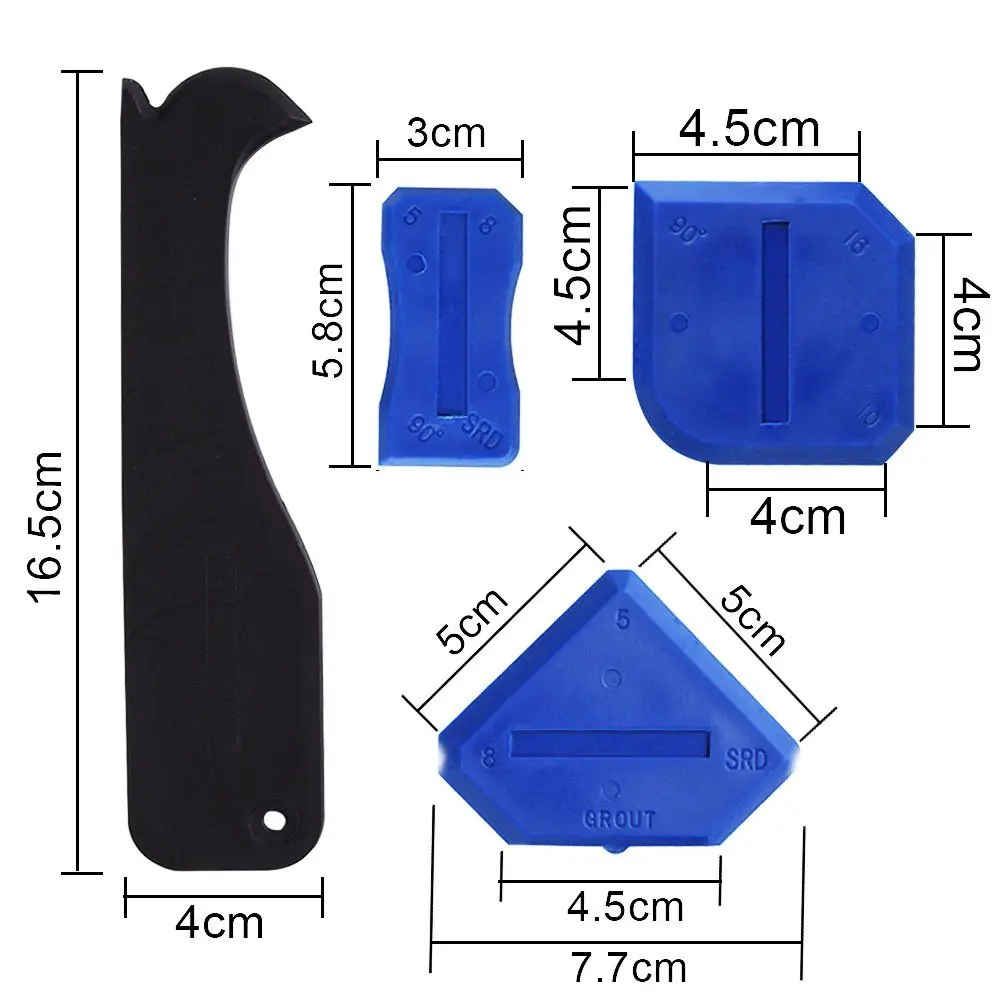 Free Shipping 9 Pieces Sealant Tools Caulking Kit Silicone Remover Sealing Tool for Bathroom Kitchen and Frames Sealant Seals