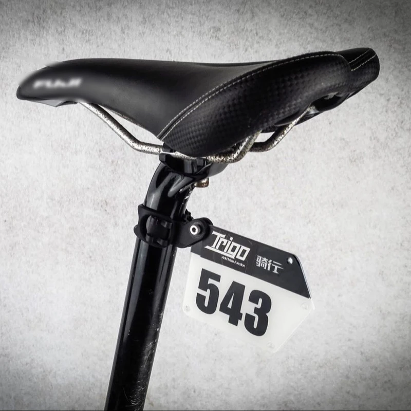 Road Bike Triathlon Racing Number Plate Mount Holder Plate Card Bracket for Round Aero V Seatpost