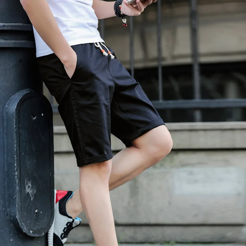 Новые летние повседневные шорты мужские хлопковые модные стильные мужские s шорты-бермуды пляжные Плюс Размер short шорты для мужчин - Цвет: Black