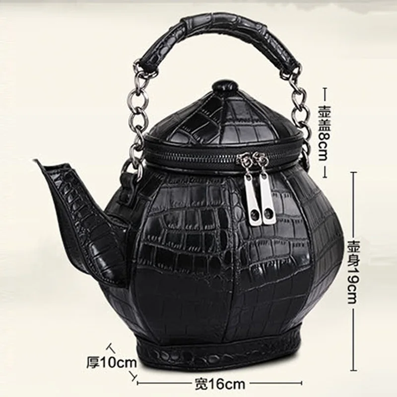 Чайник сумка унисекс жесткий стильные сумка в Корейском стиле; женская и мужская сумка на одно плечо Сумки из натуральной кожи bagteapot сумка