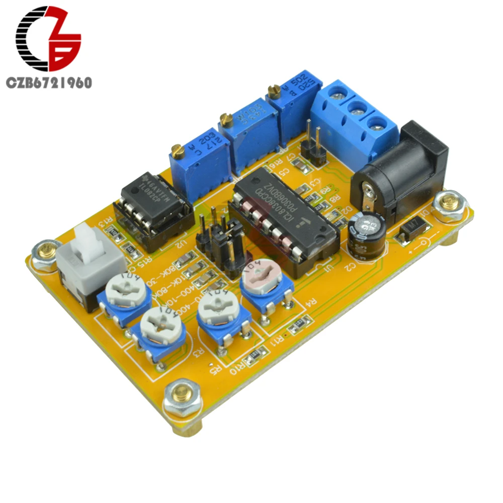 

DC 12V 24V ICL8038 8038 Signal Generator Module Sine Triangle Square Wave Signal Generator Board 10Hz-300kHz