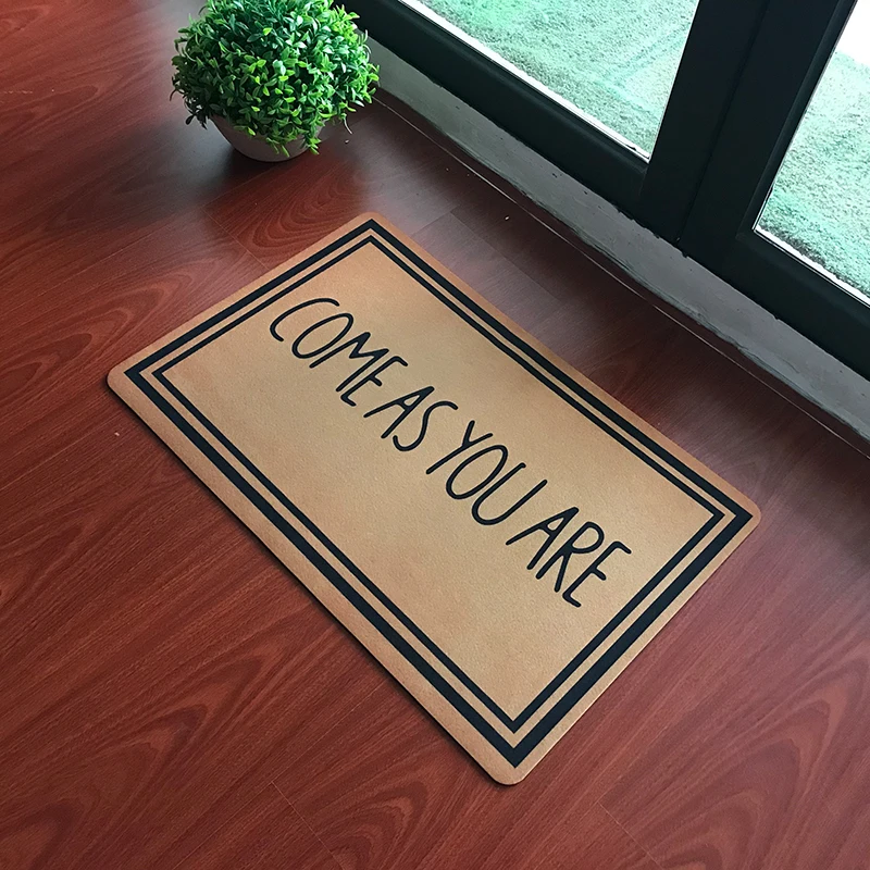 Custom Printed Come Back With A Warrant Door Mat Non Slip Entrance Floor Mat
