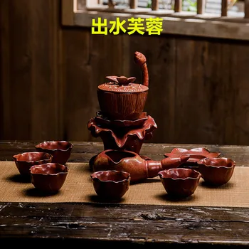 

Chinese Kung Fu Tea Set Semi Automatic Tea Set Drinkware Retro China Ceramic Tea Ceremony Gifts Lazy Strainer Cup Free Shipping