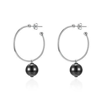 

Pearls Jewelry Women Earrings Fashion Simple Earrings 925 Silver Shell Pearl Earrings