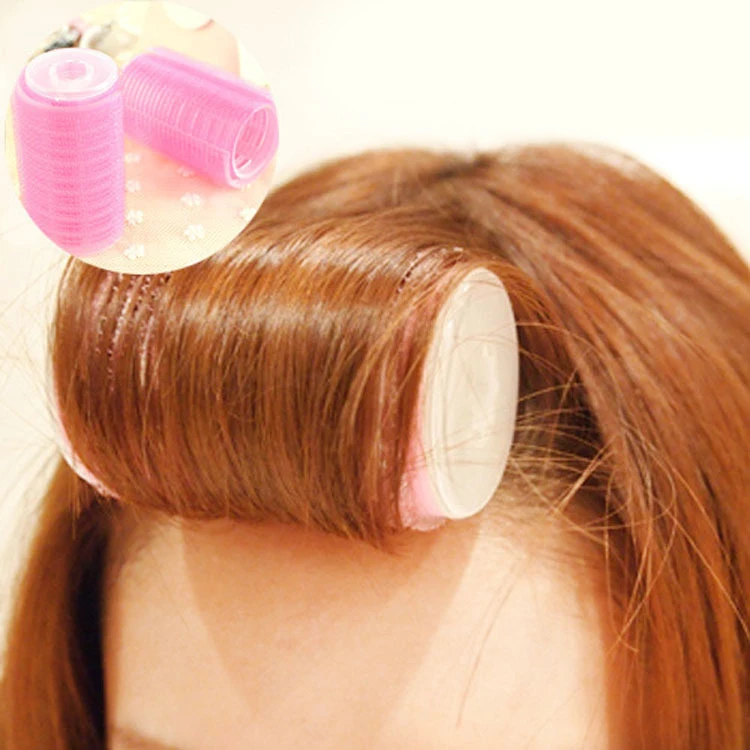 4pcs Hair Rollers Curlers Bangs Self Adhesive Hair Volume Hair Curling Styling Tools Women DIY