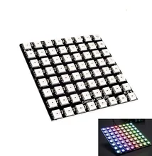 1PCS WS2812 8×8 64 LED Matrix LED 5050 RGB Full-Color Driver Black Board for Arduino