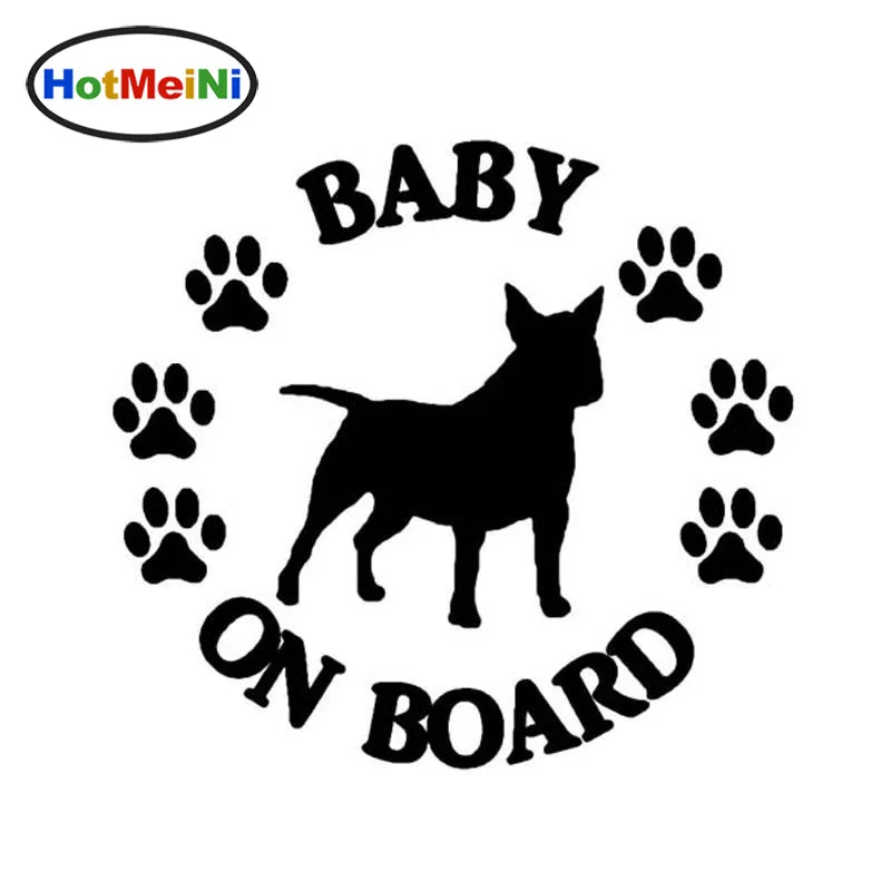 Стайлинг автомобиля HotMeiNi BABY ON BOARD Bull Terrier Dog виниловая мотоциклетная наклейка для