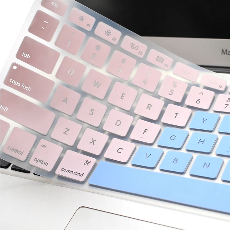 Для нового Macbook Air 13 клавиатура крышка чистый цвет защита для 2018 мягкая кожа