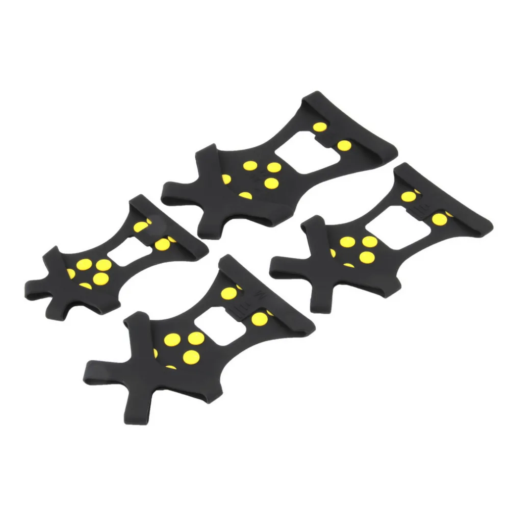 

1 Pair 10 Studs Anti-Skid Snow Ice Thermoplastic elastomer Climbing Shoes Spikes Grips Cleats Over Shoes Covers Crampons