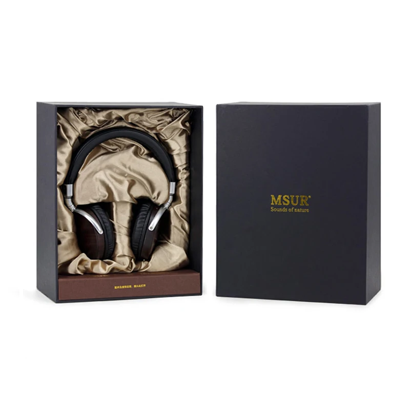 Оригинальные шумоизоляционные наушники MSUR N350 металлические Hi Fi с деревянным