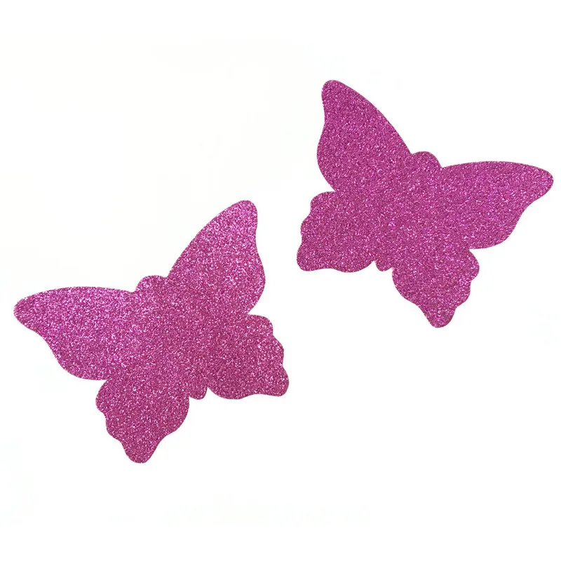 

5pairs (10Pcs) /lot Woman nipple Cover Breast Petals Sexy Disposable Soft Silicone Nipple Cover butterfly shape