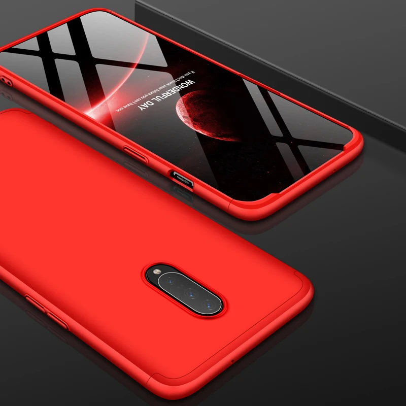 Для Funda oneplus 7 pro 1 + 7pro Жесткий ПК чехол 3 в съемная 360 задняя крышка для one plus