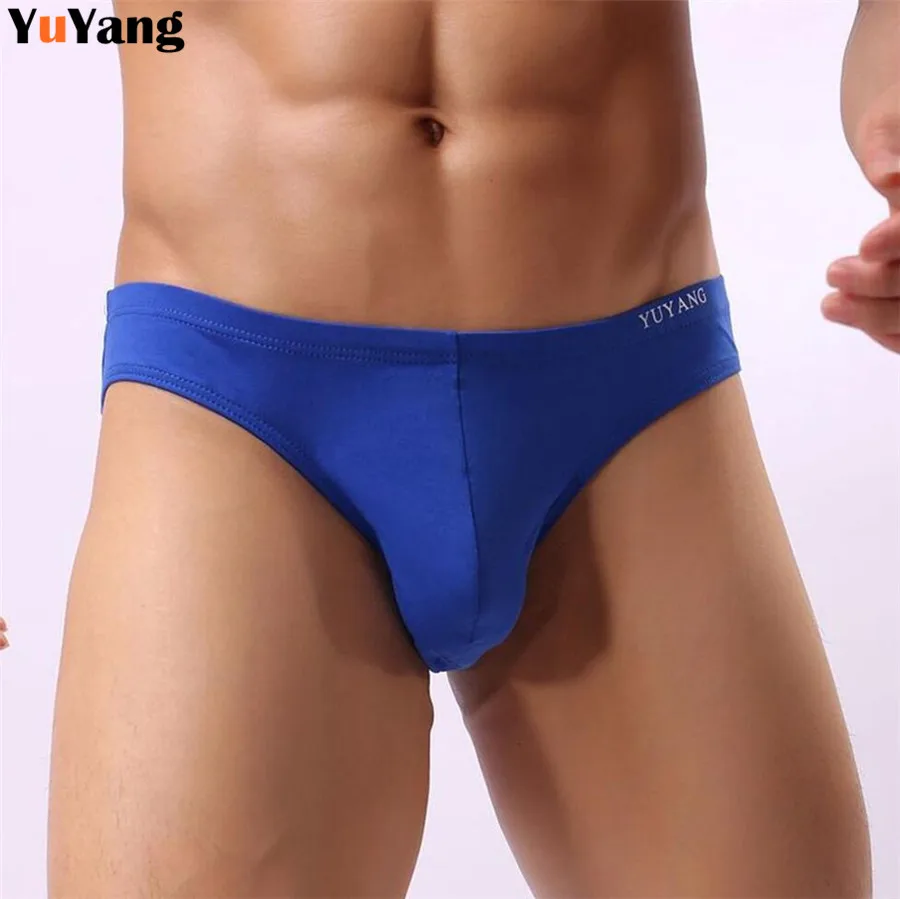 

YUYANG Brand Sexy Men Cotton Briefs Bikini Underwear Low Waist Europe Size S-XXL Sexy Underwears Solid Male Underpants