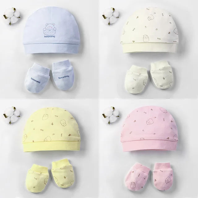 newborn hat and gloves