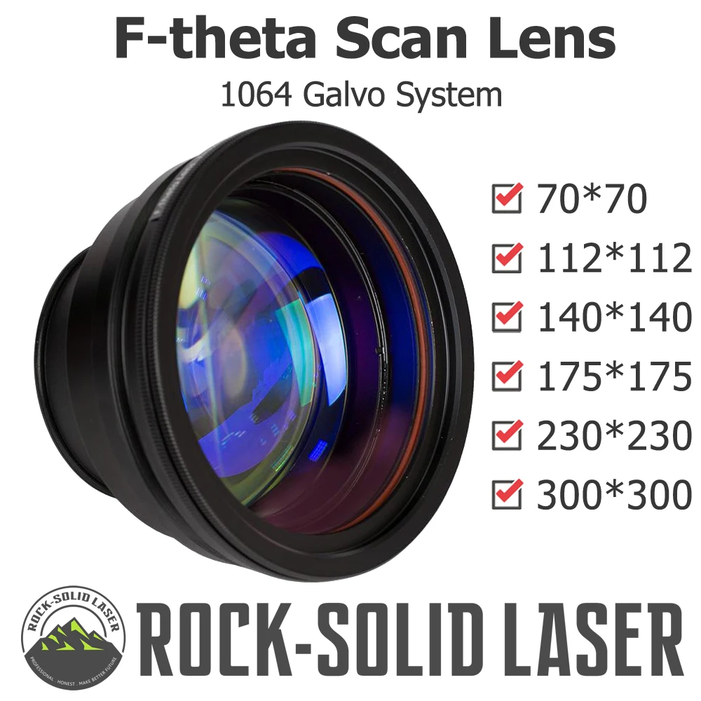 F-theta сканирующая оптическая линза 1064nm EFL 100 163 210 254 330 420 длина волны волоконный лазерный маркер части
