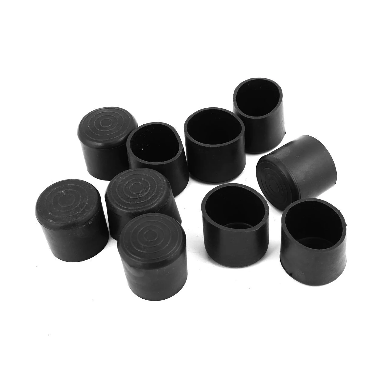 

Botique Rubber PVC Flexible Round End Cap 38MM Foot Cover 10 Pcs Black