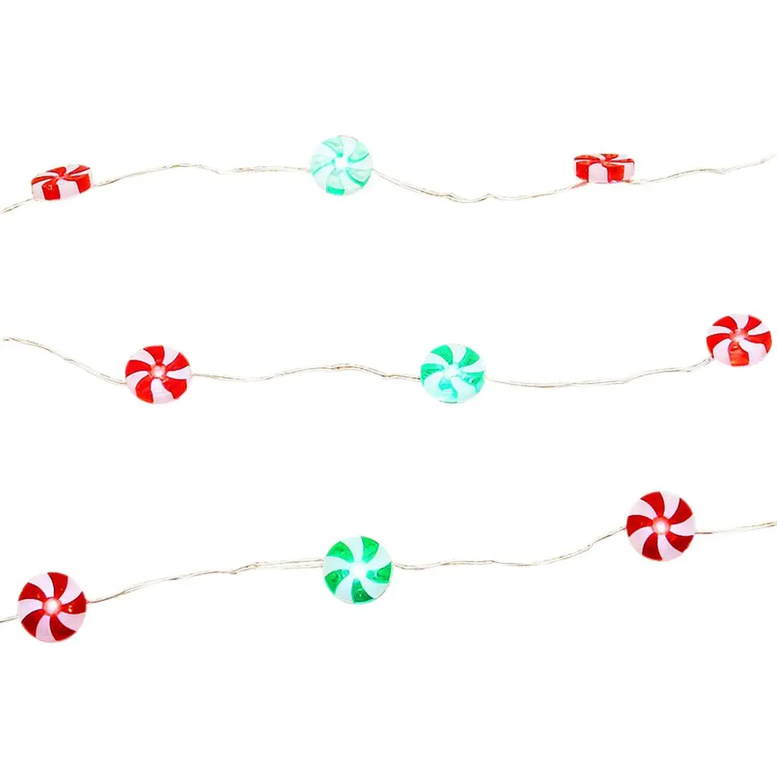 SHGO-Candy Christmas LED Light String - 10 ft 40 Battery-Powered with Remote Control for Party Interior Bedroom | Освещение