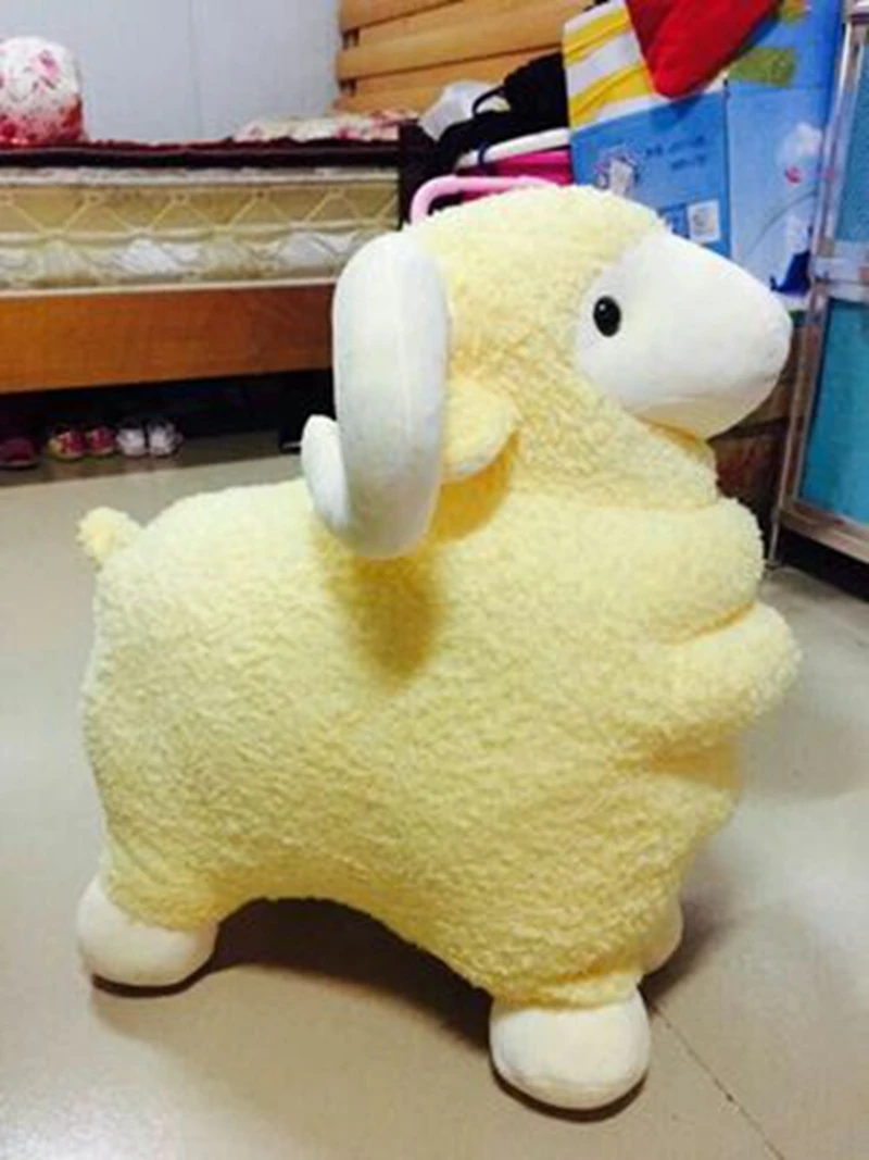 Dorimytrader giant cute white sheep plush toy kawaii animals goat doll pillow for childend gift deco teacing prop 60cm 80cm DY50559 (8)