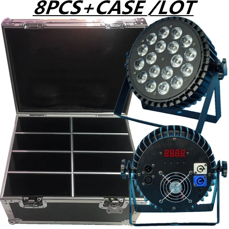 8 шт./18X12 Вт RGBW светодиодный PAR свет+ кейс для полета dmx512 Диско свет, светодиодный свет для мытья профессионального dj оборудования