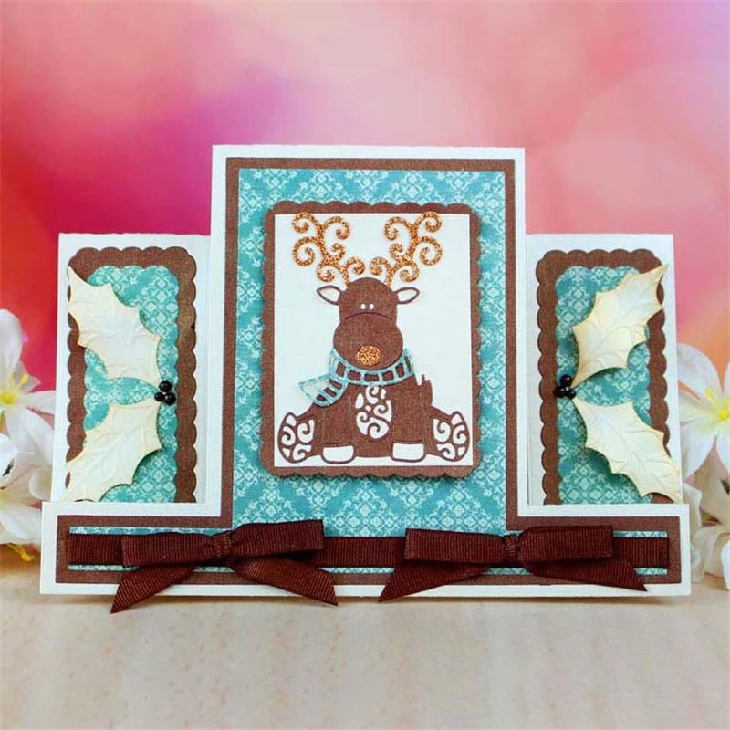 

YaMinSanNiO Animal Deer Metal Dies Christmas Cutting Dies Scrapbooking Embossing Dies Cut Stencils DIY Cards Craft Dies