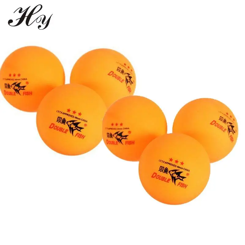 

6PCS Double Fish Table Tennis Balls Training Ping Pong Ball 40 Table Tennis Balls Orange ITTF Approved Tennis Table Ball 3 Star