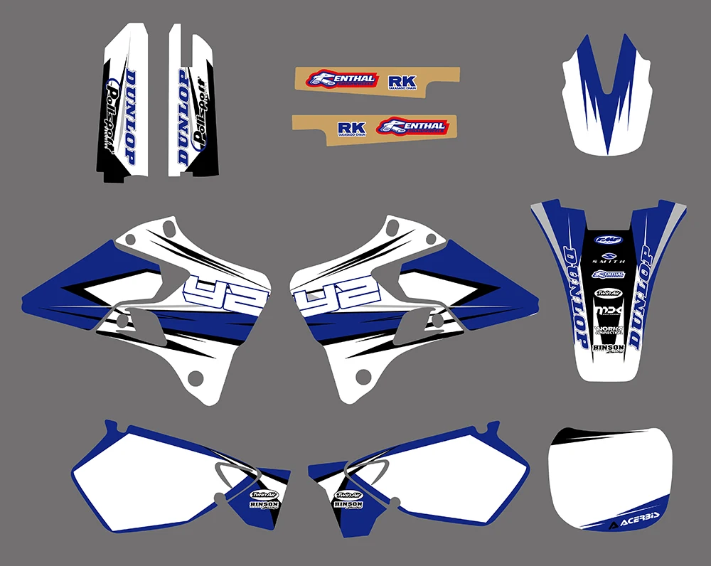 3 м Графика наклейка Стикеры Наборы для Yamaha YZ125 YZ250 YZ 125 250 1996 1997 1998 1999 2000 2001 Аксессуары для мотоциклов Запчасти