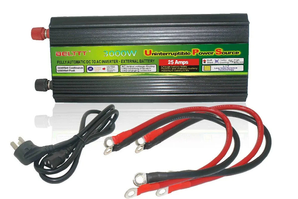 1 год гарантии DC12V для AC220V 3000 W инвертор для солнечной батареи с зарядным устройством и зарядным устройством UPS от китайского производителя