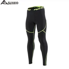 Arsuxeo Для мужчин зимние Термальность разогреть флис сжатия Колготки для новорождённых Вело-слои Training Штаны Колготки для новорождённых