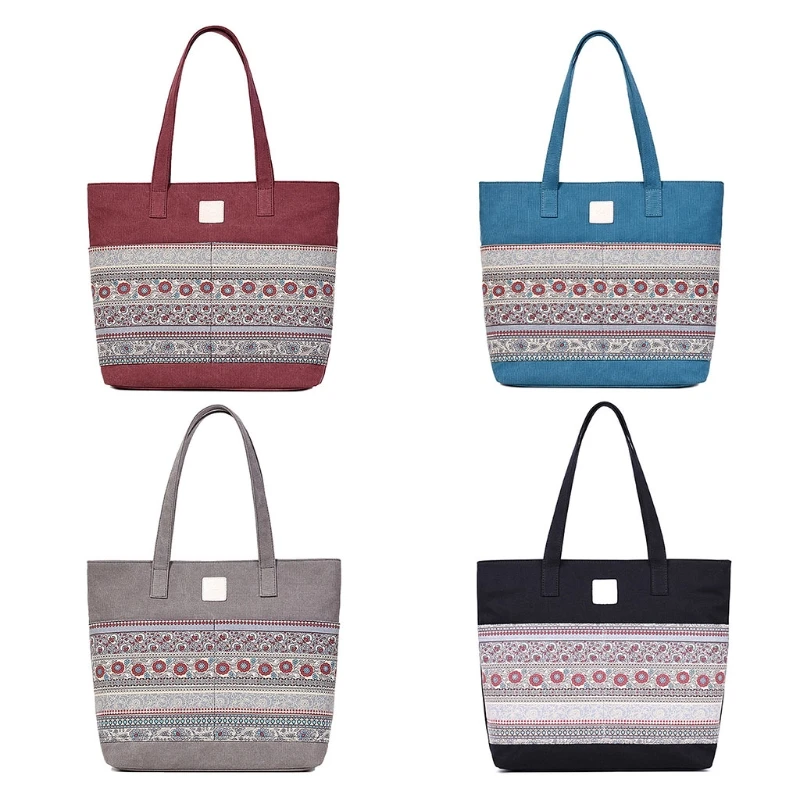 

Fashion Women Beach Shoulder Bag Handbag Hobo Canvas Shopping Tote Zipper Large