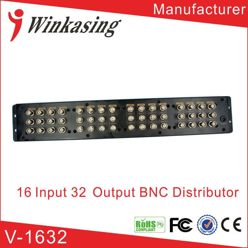 

16-In-32-Out Composite BNC Video Distributor Video Splitter including Power Supply