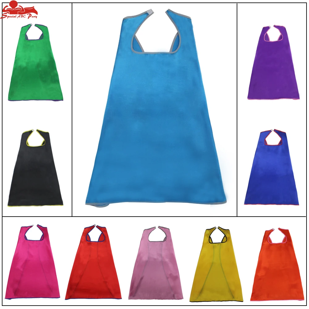 

70cm*70cm superhero capes single layer bordure no printing colorful capes for birthday party halloween