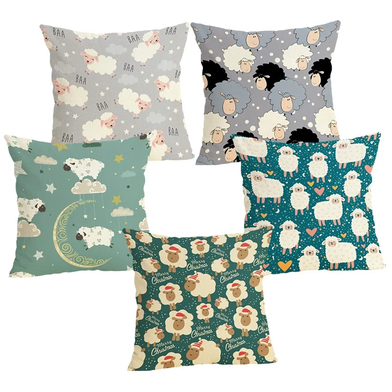

Throw pillow cushion cover sheep office lumbar pillow sofa cushion pillow case cover for living room decoration