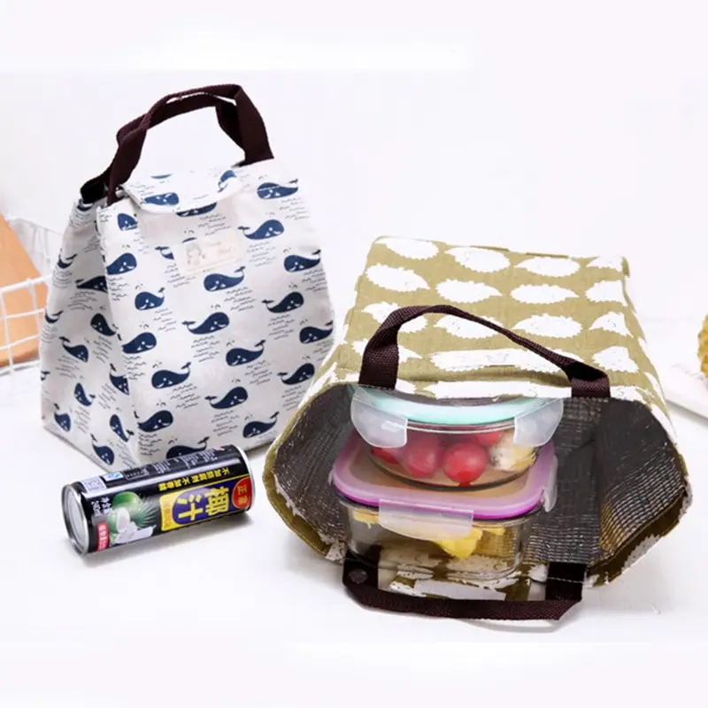 Loozykit портативная изолированная сумка Ланчбокс фламинго для пикника Ланч Органайзер сумка для хранения еды контейнер для студентов Bento сумка для дома
