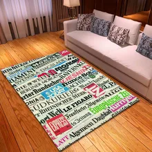 Творческий каракули коврики с узором для Гостиная Спальня коврики журнальный столик диван коврик большой Размеры дома мягкий коврик/ковер