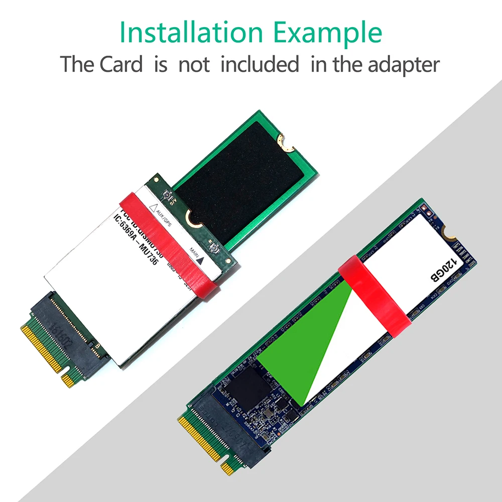 H1111Z Add On Card Converter M.2 NGFF Key B to Key B Adapter M.2/M2 NGFF Raiser Riser Card for SATA-bus SSD 3G/4G LTE Module NEW