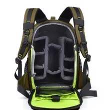 SINPAID Digital DSLR SLR Camera Backpack Large Space Photography Bag Case Anti Shock for Canon Nikon Color Army Green and Black