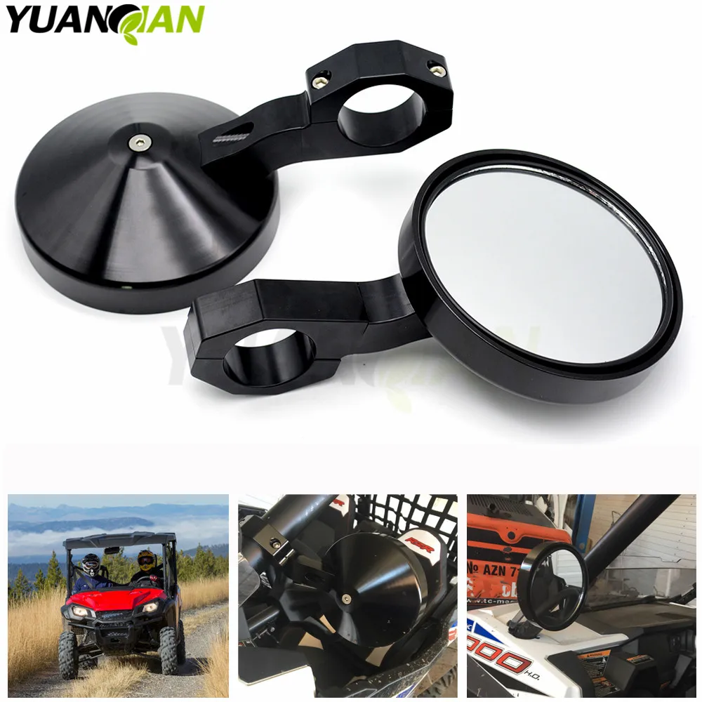 Adjustable 2" Heavy Duty Round Sport Mirror for Polaris RZR XP1000 and XP4/RZR 4/ RZR S 1000 for