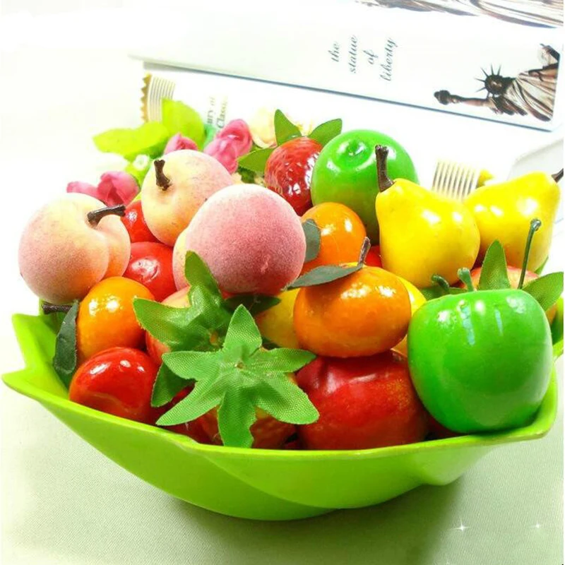 30pcs/lot simulation Artificial Fruits and Vegetables foam fruits children kids toys for Children's education toys 3.5-5cm