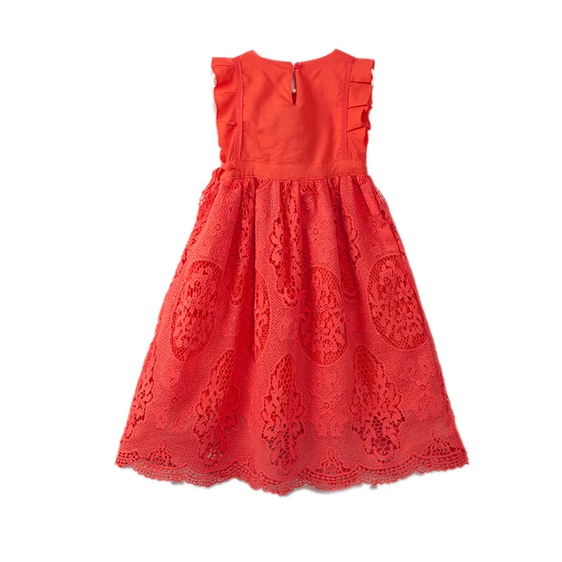

children girl dress 2018 kids party dress for girls sleeveless solid lace girls party dresses robe princesse enfant fille 2-10T