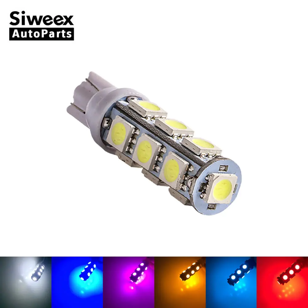 1 шт. T10 W5W 13 SMD 5050 светодиодный 194 168 192 авто боковые Габаритные светильник номерного